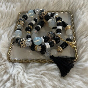 Beaded Bohemian Stretch Charm Bracelets (3pc) NWOT